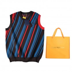 LV 2024 new trend color line vest sweater for men and women (send handbag packaging)