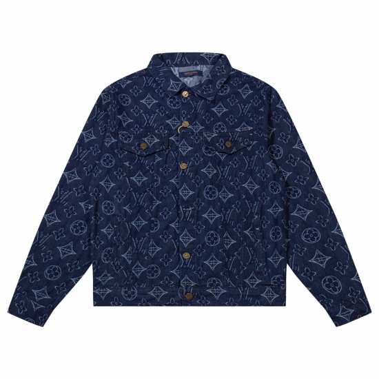 LV New fashion jacquard wash denim jacket