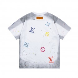 Louis Vuitton watercolor graffiti print short sleeve T-shirt