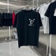 LV The new ski series embroidered stylish crew-neck T-shirt