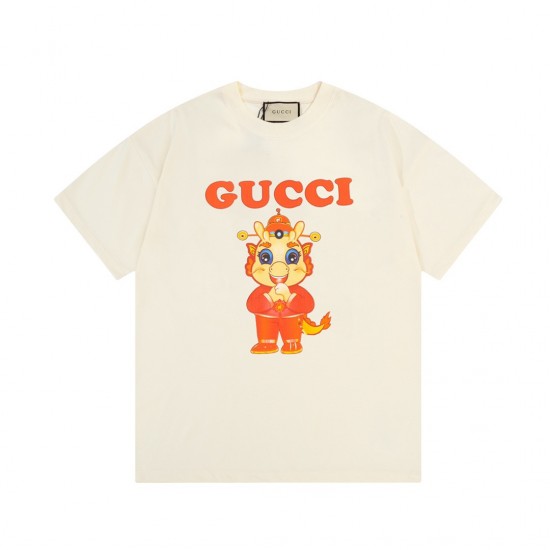 GUCCI Dragon year limit Printed short sleeve T-shirt