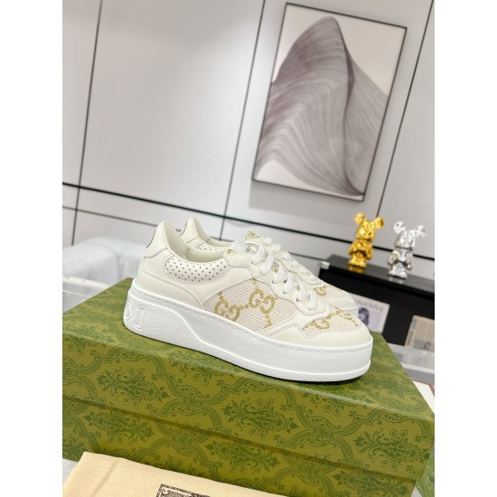 Gucci new color network first small white shoes original one than one open mold IP light material sole