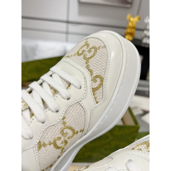 Gucci new color network first small white shoes original one than one open mold IP light material sole