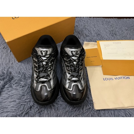 Louis Vuitton Discovery round toe lace-up High Street retro basketball shoes