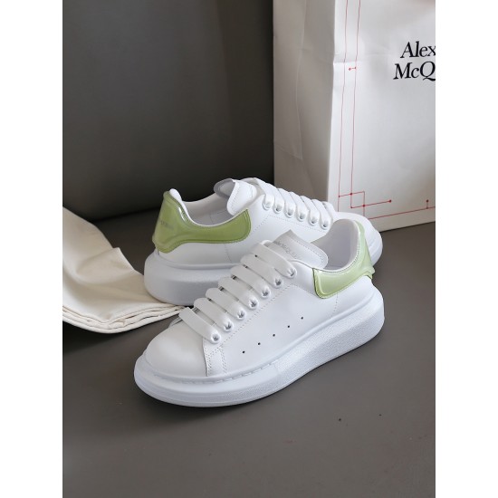 McQueen Jelly tail white shoes top edition series original matte cowhide fabric interior is the original cowhide