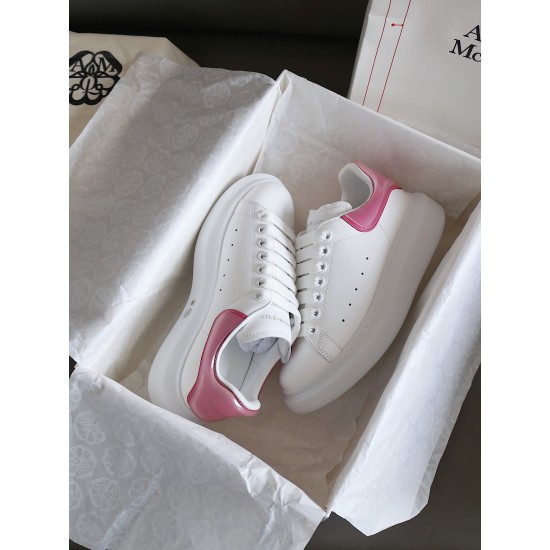 McQueen Jelly tail white shoes top edition series original matte cowhide fabric interior is the original cowhide