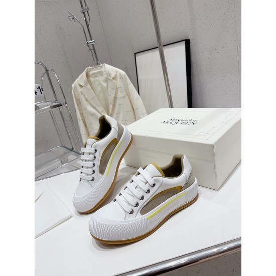 McQueen new thick sole casual shoes ins latest hot original custom color matching style