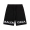 BALENCIAGA Simple letter LOGO embroidery casual quarter pants