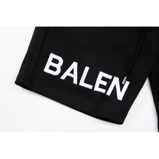 BALENCIAGA Simple letter LOGO embroidery casual quarter pants