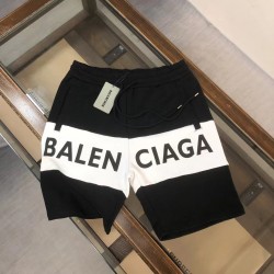 BALENCIAGA 2024's new black and white monogrammed stylish casual shorts