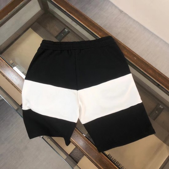 BALENCIAGA 2024's new black and white monogrammed stylish casual shorts