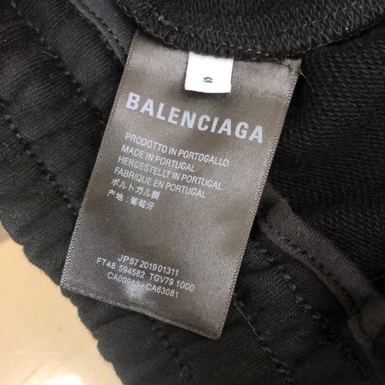 BALENCIAGA 2024's new black and white monogrammed stylish casual shorts