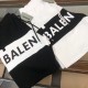 BALENCIAGA 2024's new black and white monogrammed stylish casual shorts