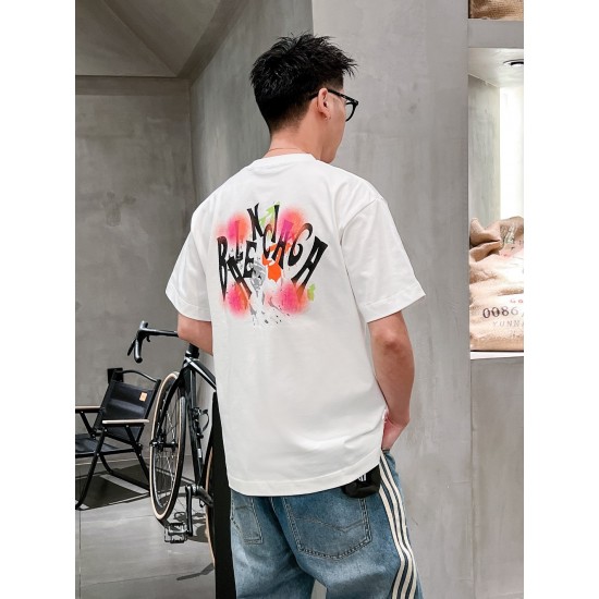 Balenciaga 2024 new monogram embroidered and personalized print T-shirt