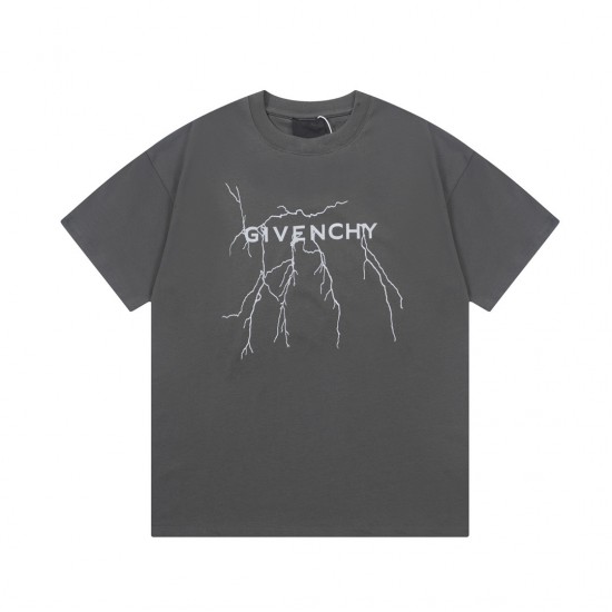 GIVENCHY reflective alphabet flash print fashion short-sleeved T-shirt