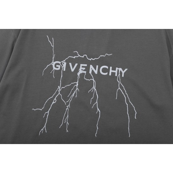 GIVENCHY reflective alphabet flash print fashion short-sleeved T-shirt