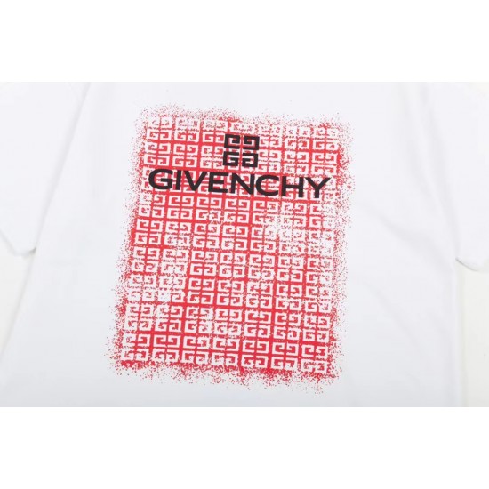 GIVENCHY graffiti inkjet print short sleeve T-shirt top fabric