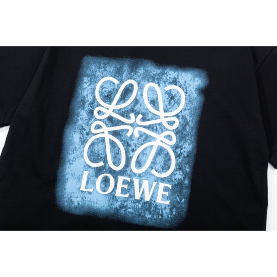 LOEWE Big doodle alphabet print big Logo short-sleeved T-shirt