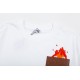 LOEWE co-branded Mobile Castle series T-shirt Flame embroidery precision fabric