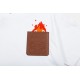 LOEWE co-branded Mobile Castle series T-shirt Flame embroidery precision fabric