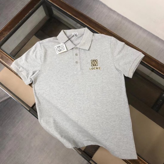 LOEWE 2024 new business casual polo shirt embroidery logo