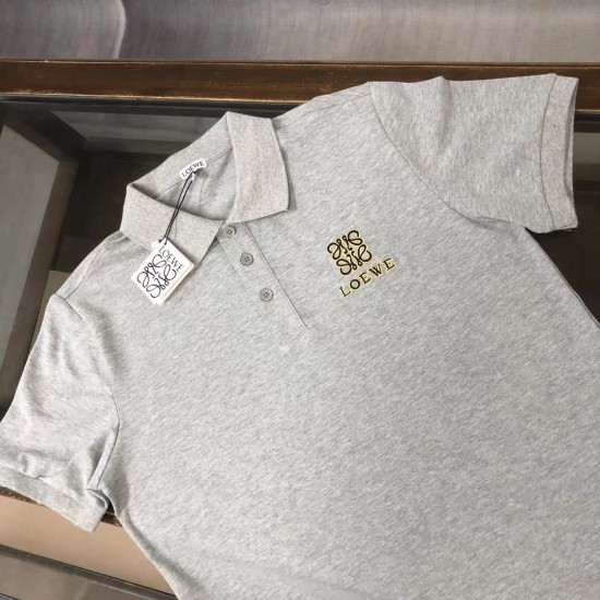 LOEWE 2024 new business casual polo shirt embroidery logo