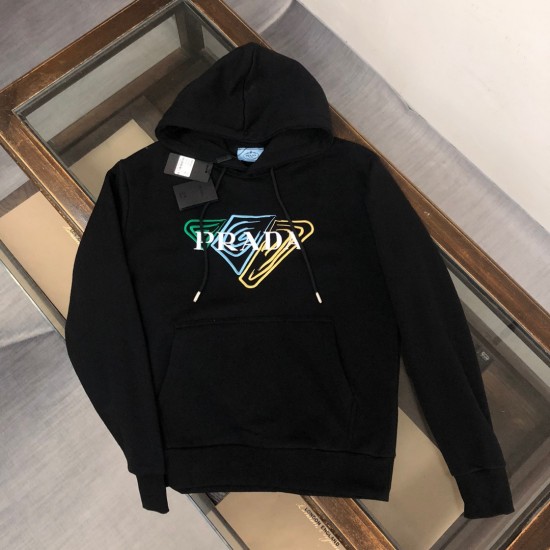 PRADA New stylish embroidered monogram hoodie