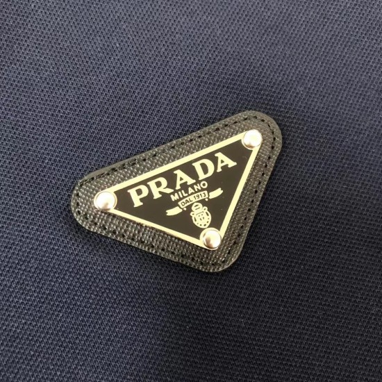 PRADA 2024 new Polo shirt metal LOGO Casual and business