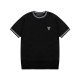 PRADA knit LOGO fashion crew neck short-sleeved T-shirt