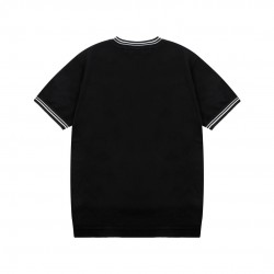 PRADA knit LOGO fashion crew neck short-sleeved T-shirt