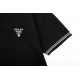 PRADA knit LOGO fashion crew neck short-sleeved T-shirt