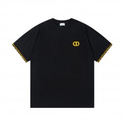 Dior Alphabet embroidery personality fashion T-shirt
