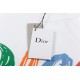 Dior hand-painted personality color letter-printed T-shirt