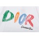 Dior hand-painted personality color letter-printed T-shirt