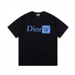 Dior Fashion Bee pattern LOGO printed short-sleeved T-shirt