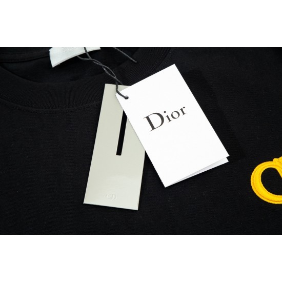 Dior Alphabet embroidery personality fashion T-shirt