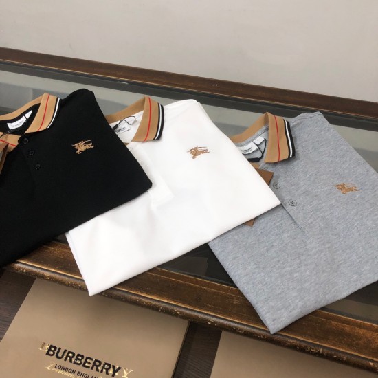 BURBERRY 2024 new War Horse embroidered business casual POLO shirt