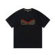 Fendi Gremlin Eyes applique fabric embroidered black trendy T-shirt