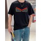 Fendi Gremlin Eyes applique fabric embroidered black trendy T-shirt