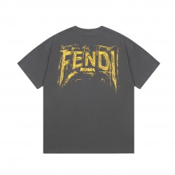 Fendi Fashion Double-sided lettering doodle print short-sleeved T-shirt