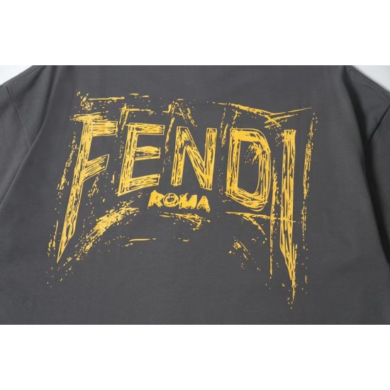 Fendi Fashion Double-sided lettering doodle print short-sleeved T-shirt