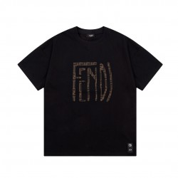 Fendi fashion double F letter printed LOGO short-sleeved T-shirt