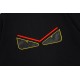 Fendi Gremlin Eyes applique fabric embroidered black trendy T-shirt