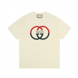 GUCCI Trend color matching LOGO printed T-shirt