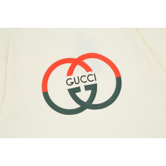 GUCCI Trend color matching LOGO printed T-shirt